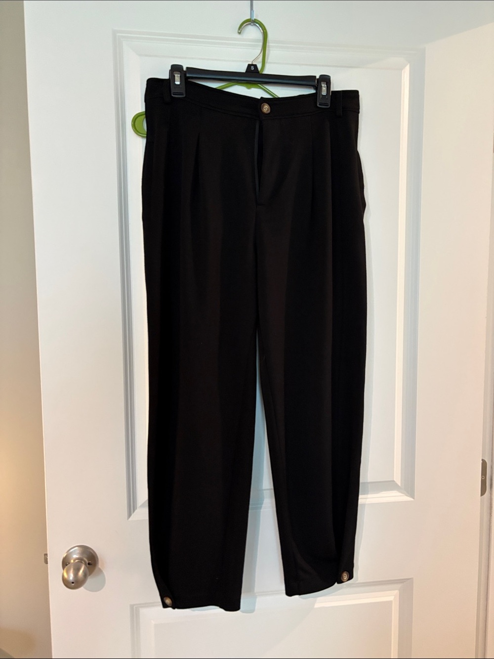 Women's Black Tailored High-Waist Dress Pants